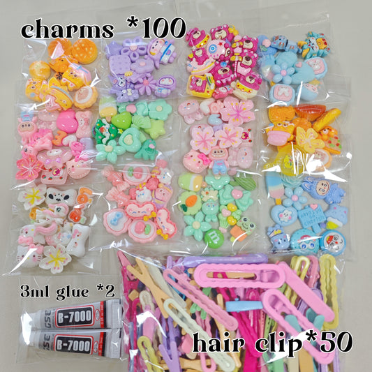 Hairpin /hair ring material pack--open in live