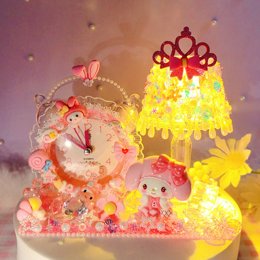 diy small clock night light self-made material package